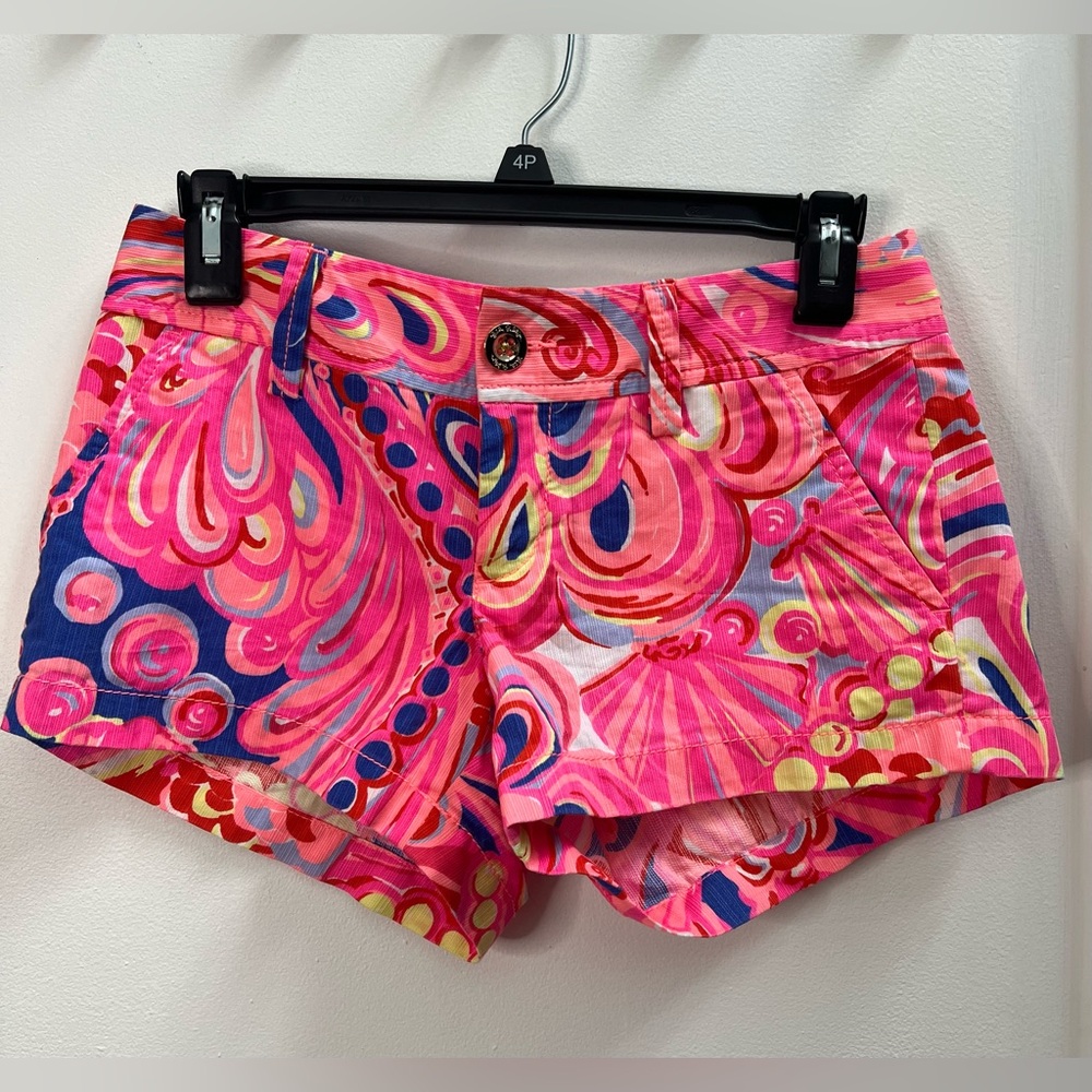 Lily Pulitzer The Walsh Short Vibrant Pink and Blue Women's Shorts Size 00